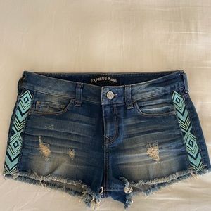 Express denim shorts